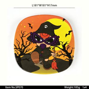 SwanSP070-1东莞晶湖源头厂家定做美耐皿18x18cm正方形盘 可定制产品颜色和印刷图案