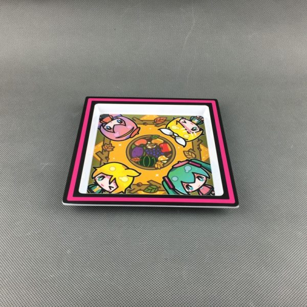 SwanSP071东莞晶湖源头厂家定做美耐皿18x18cm长盘 可定制产品颜色和印刷图案