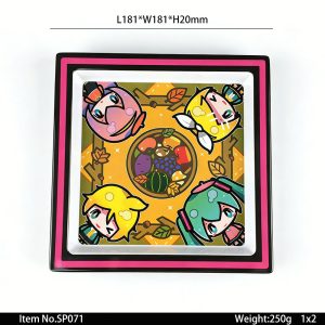 SwanSP071东莞晶湖源头厂家定做美耐皿18x18cm长盘 可定制产品颜色和印刷图案