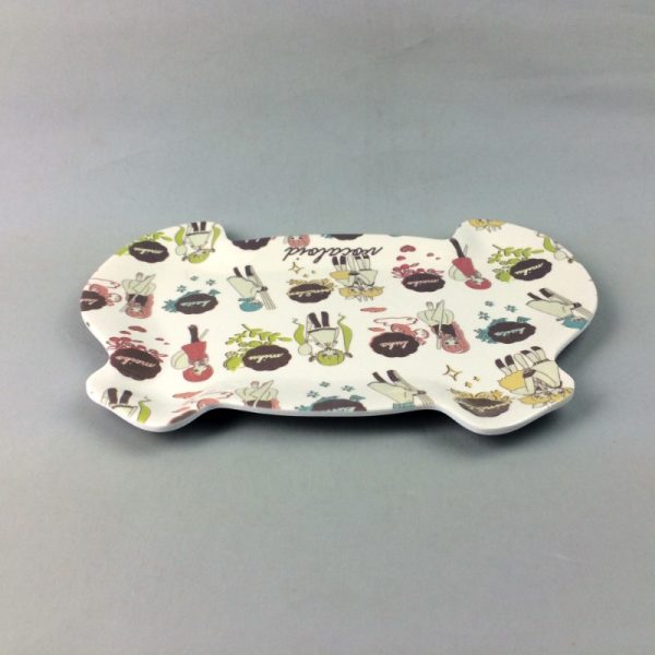 SP1007东莞晶湖源头厂家定做美耐皿25x19cm造型盘 可定制产品颜色和印刷图案