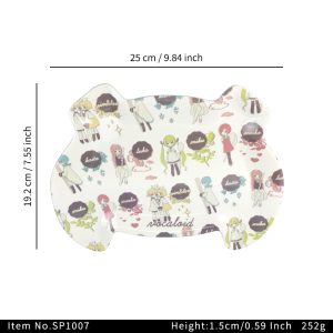 SP1007东莞晶湖源头厂家定做美耐皿25x19cm造型盘 可定制产品颜色和印刷图案