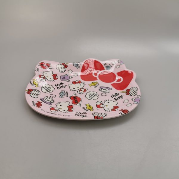 SP109东莞晶湖源头厂家定做美耐皿21x17cm造型猫盘 可定制产品颜色和印刷图案