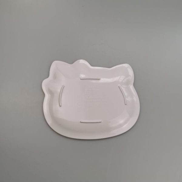 SP109东莞晶湖源头厂家定做美耐皿21x17cm造型猫盘 可定制产品颜色和印刷图案