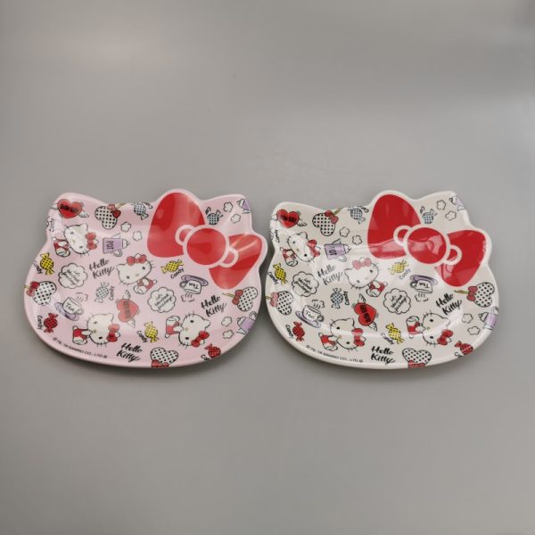 SP109东莞晶湖源头厂家定做美耐皿21x17cm造型猫盘 可定制产品颜色和印刷图案