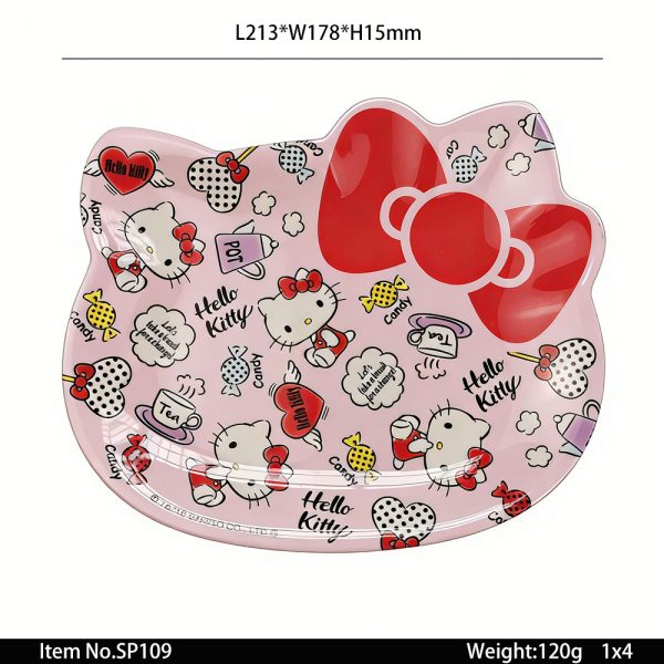 SP109东莞晶湖源头厂家定做美耐皿21x17cm造型猫盘 可定制产品颜色和印刷图案