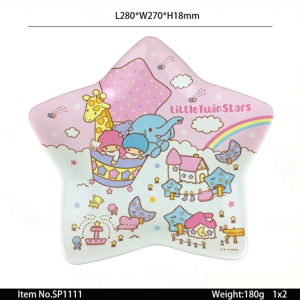 SP1111东莞晶湖源头厂家定做美耐皿28x27cm造型盘 可定制产品颜色和印刷图案