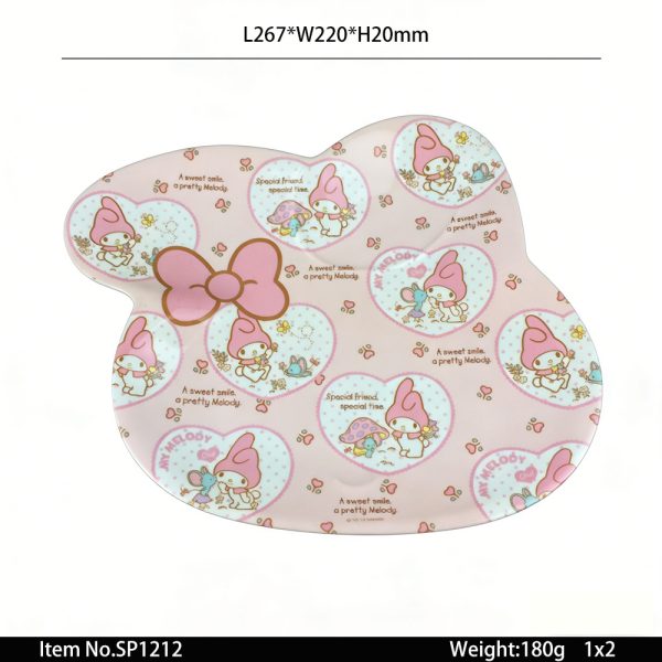 SP1212东莞晶湖源头厂家定做美耐皿26.7x22cm造型盘 可定制产品颜色和印刷图案