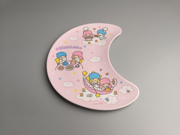 SwanSP140东莞晶湖源头厂家定做美耐皿19x16cm月亮盘 可定制产品颜色和印刷图案