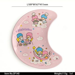 SwanSP140东莞晶湖源头厂家定做美耐皿19x16cm月亮盘 可定制产品颜色和印刷图案