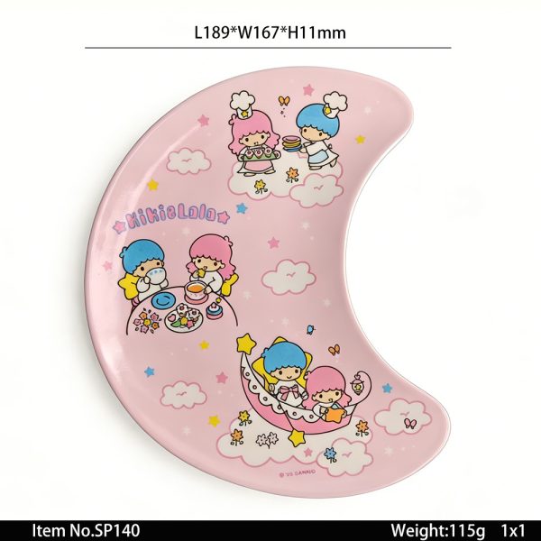 SwanSP140东莞晶湖源头厂家定做美耐皿19x16cm月亮盘 可定制产品颜色和印刷图案