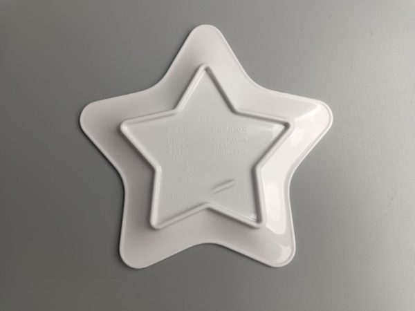 SwanSP143东莞晶湖源头厂家定做美耐皿15x14.4cm五角星盘 可定制产品颜色和印刷图案