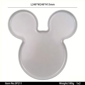 SP211东莞晶湖源头厂家定做美耐皿24.8x24.8cm造型盘 可定制产品颜色和印刷图案