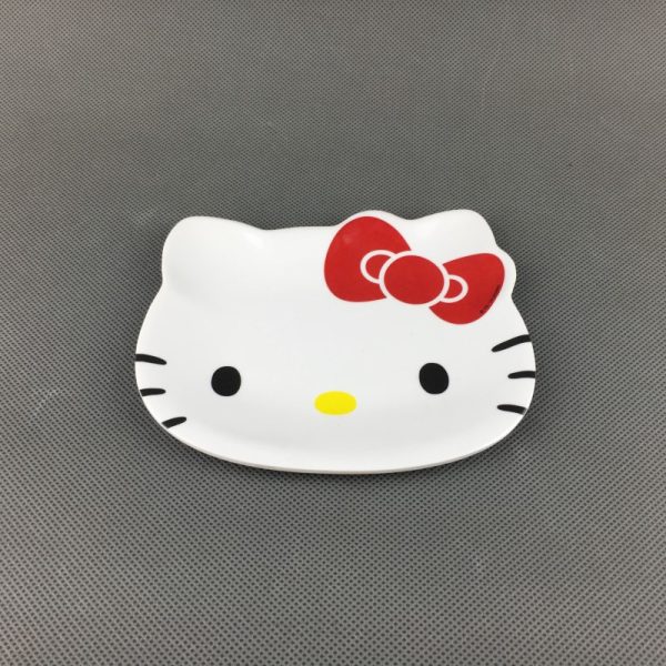 SP4035东莞晶湖源头厂家定做美耐皿10x9cmKT猫盘 可定制产品颜色和印刷图案