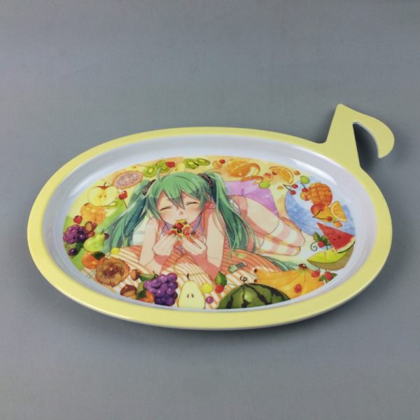 SP9080东莞晶湖源头厂家定做美耐皿24.5x19.5cm盘 可定制产品颜色和印刷图案