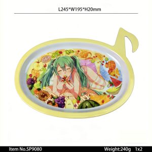 SP9080东莞晶湖源头厂家定做美耐皿24.5x19.5cm盘 可定制产品颜色和印刷图案