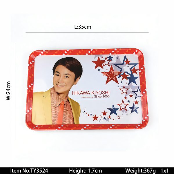 SwanTY3524东莞晶湖源头厂家定做美耐皿35x24cm长盘 可定制产品颜色和印刷图案