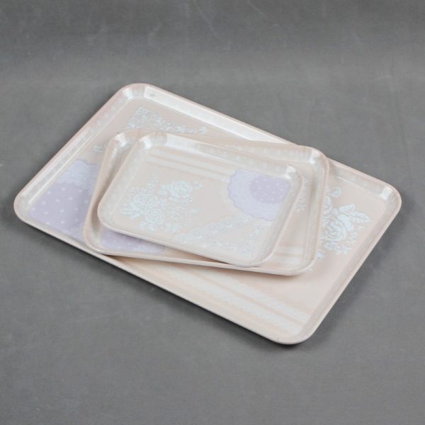 SwanTY3524东莞晶湖源头厂家定做美耐皿35x24cm长盘 可定制产品颜色和印刷图案