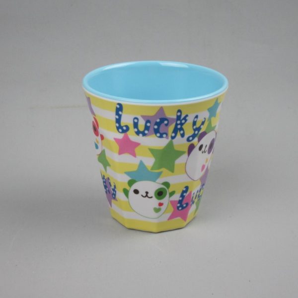 105东莞晶湖源头厂家定做日本日式美耐皿8.8cm直径水杯 可定制产品颜色和杯内外印刷图案