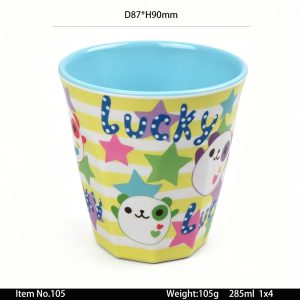 105东莞晶湖源头厂家定做日本日式美耐皿8.8cm直径水杯 可定制产品颜色和杯内外印刷图案