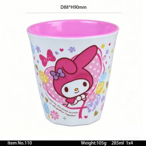 110东莞晶湖源头厂家定做日本日式美耐皿8.8cm直径水杯 可定制产品颜色和杯内外印刷图案