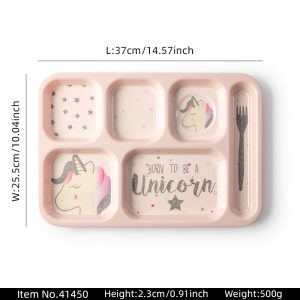 41450 sku (1) 41450东莞晶湖源头厂家定做日本日式儿童美耐皿37x25cm六格长盘 可定制产品颜色和印刷图案