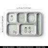41450 sku (3) 41450东莞晶湖源头厂家定做日本日式儿童美耐皿37x25cm六格长盘 可定制产品颜色和印刷图案