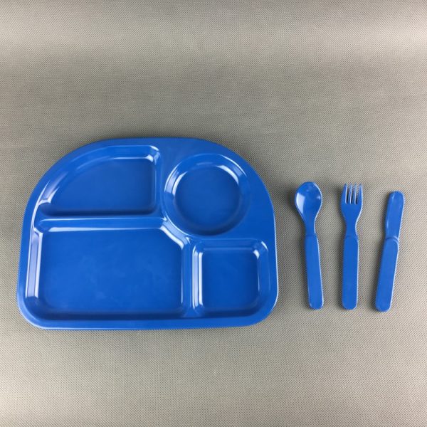 M1018S-0&JH01&JH02&JH03-6 M1018S-0东莞晶湖源头厂家定做日本日式儿童美耐皿27x21cm四格长盘 可定制产品颜色和印刷图案