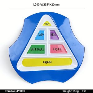 SP6010东莞晶湖源头厂家定做日本日式儿童美耐皿25x24cm六格长盘 可定制产品颜色和印刷图案