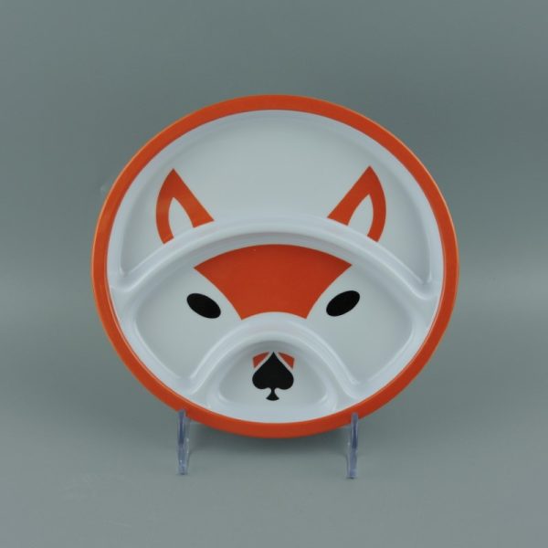 T3087东莞晶湖源头厂家定做日本日式美耐皿18.8cm三格圆盘 可定制产品颜色和印刷图案