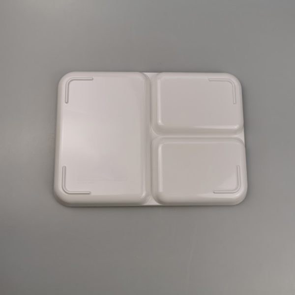 T31107东莞晶湖源头厂家定做日本日式美耐皿26x18.8cm三格盘 可定制产品颜色和印刷图案