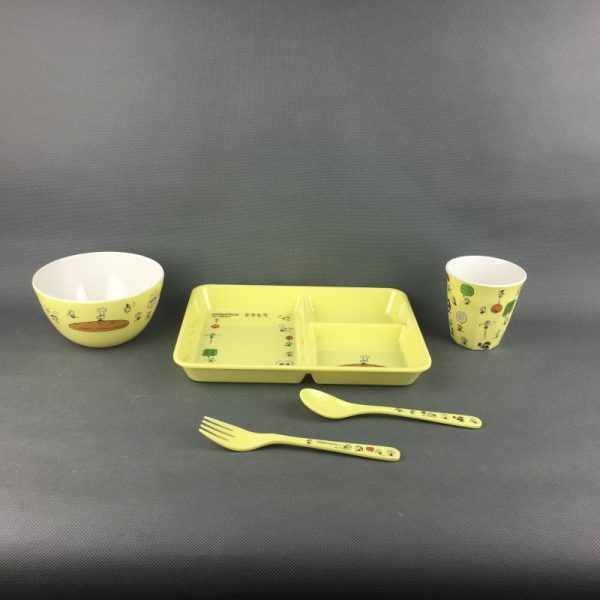 T31108东莞晶湖源头厂家定做日本日式美耐皿26x20cm三格盘 可定制产品颜色和印刷图案