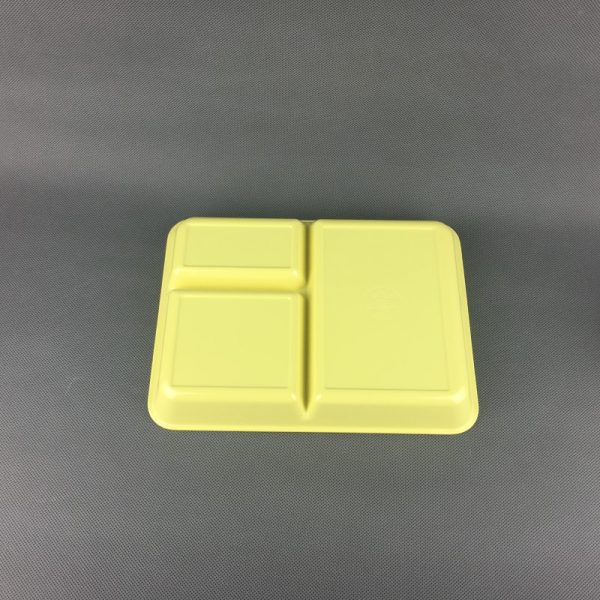 T31108东莞晶湖源头厂家定做日本日式美耐皿26x20cm三格盘 可定制产品颜色和印刷图案