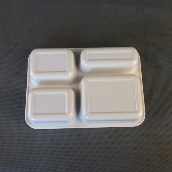 T4963东莞晶湖源头厂家定做日本日式美耐皿22x16cm四格盘 可定制产品颜色和印刷图案