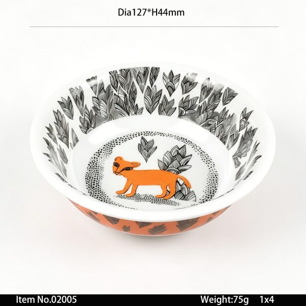 02005 SKU 02005东莞晶湖源头厂家定做美耐皿12.7cm直径儿童米饭碗 可定制产品颜色和碗内外图案印刷
