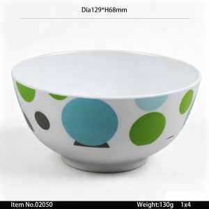 02050 SKU 02050东莞晶湖源头厂家定做美耐皿13cm直径米饭碗 可定制产品内外颜色和碗内外图案印刷