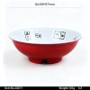 02071 SKU 02071东莞晶湖源头厂家定做美耐皿18cm直径米饭碗 可定制产品内外颜色和碗内外图案印刷