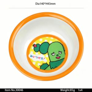 30046东莞晶湖源头厂家定做美耐皿14cm直径米饭碗 可定制产品颜色和碗内图案印刷