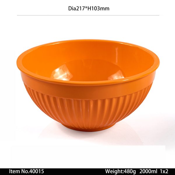 40015东莞晶湖源头厂家定做美耐皿21.7cm直径美国沙拉碗 可定制产品颜色和碗内外图案印刷
