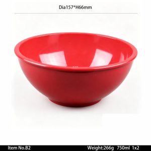 B2 SKU B2东莞晶湖源头厂家定做美耐皿15.7cm直径美国沙拉碗 可定制产品颜色和碗内外图案印刷