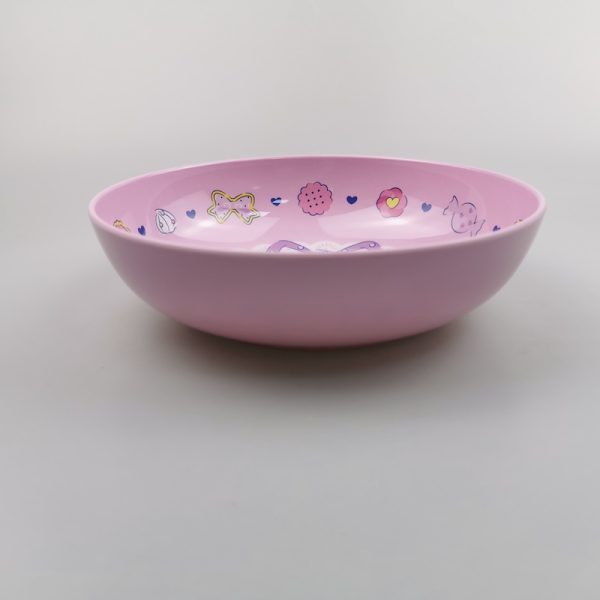 B224东莞晶湖源头厂家定做美耐皿20.5cm直径米饭碗 可定制产品颜色和碗内外图案印刷