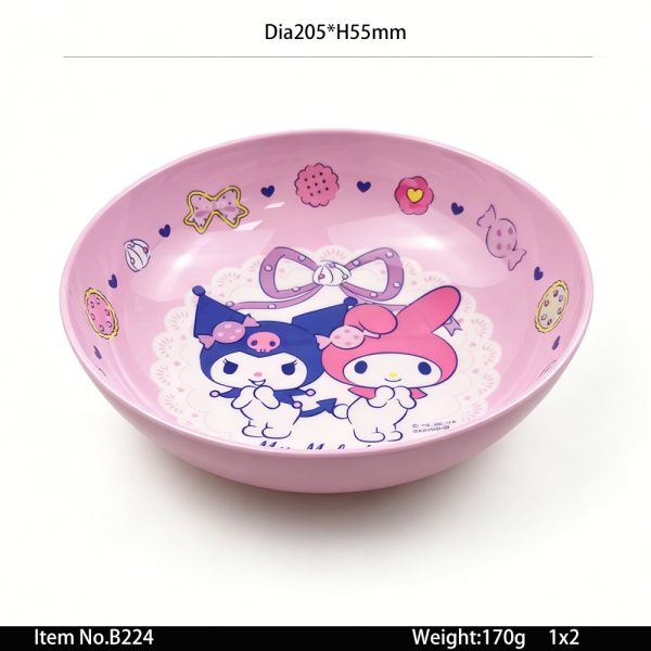 B224东莞晶湖源头厂家定做美耐皿20.5cm直径米饭碗 可定制产品颜色和碗内外图案印刷