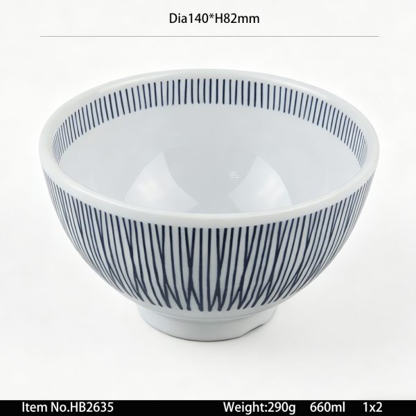 HB2635东莞晶湖源头厂家定做日本日式美耐皿14cm直径米饭碗 可定制产品颜色和碗内外图案印刷