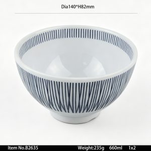 B2635 SKU B2635东莞晶湖源头厂家定做日本日式美耐皿14cm直径米饭碗 可定制产品颜色和碗内外图案印刷
