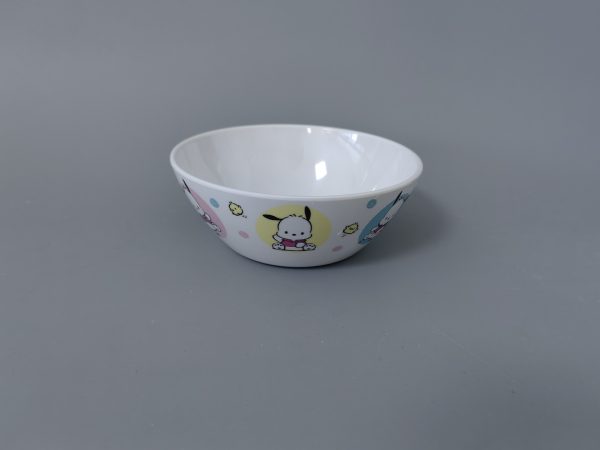 B284东莞晶湖源头厂家定做日本美耐皿13cm直径儿童米饭碗 可定制产品颜色和碗内外图案印刷