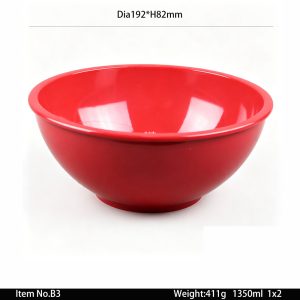B3 SKU B3东莞晶湖源头厂家定做美耐皿19cm直径美国沙拉碗 可定制产品颜色和碗内外图案印刷