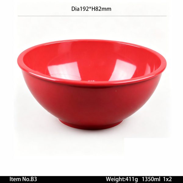 B3东莞晶湖源头厂家定做美耐皿19cm直径美国沙拉碗 可定制产品颜色和碗内外图案印刷