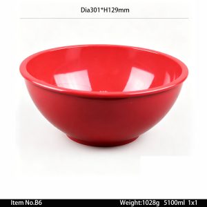 B6 SKU B6东莞晶湖源头厂家定做美耐皿30cm直径美国沙拉碗 可定制产品颜色和碗内外图案印刷