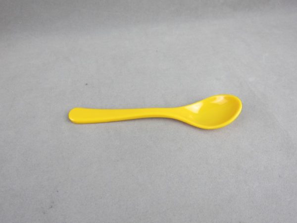 09002 (1) 09002东莞晶湖源头厂家定做美耐皿14.5cm儿童勺 可定制产品颜色和正面图案印刷