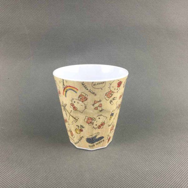 106-1 106东莞晶湖源头厂家定做日韩美耐皿8.3cm直径水杯 可定制产品颜色和杯外印刷图案