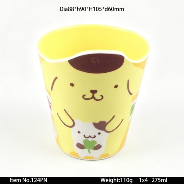 121KT SKU 124PN东莞晶湖源头厂家定做日本日式美耐皿8.8cm直径水杯 可定制产品内外颜色和杯外印刷图案(仅参考)